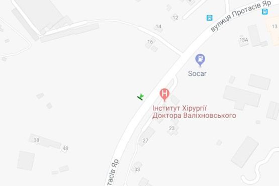 Схема рекламной плоскости по адресу Протасів Яр вул., 23, напроти  (в напрямку Солом'янськой пл.)