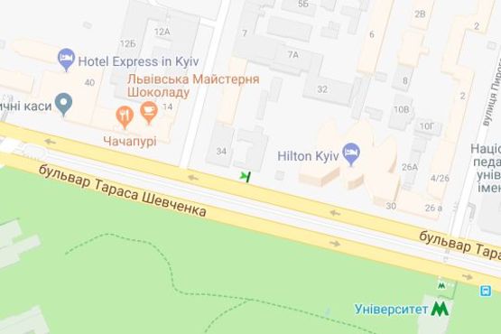 Схема рекламной плоскости по адресу Шевченка Тараса бульв., 34