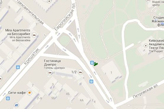 Схема рекламної площини за адресою Європейська пл., №1: Парламентська бібліотека України