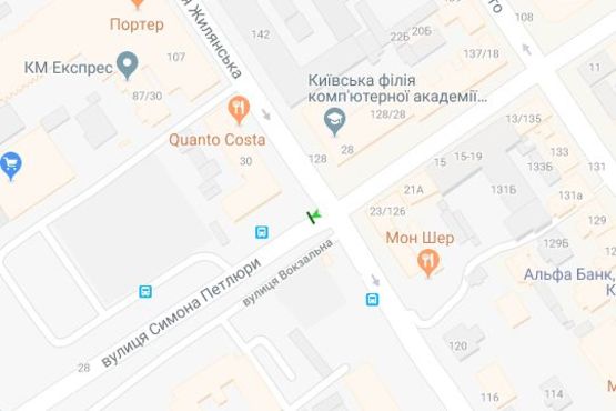 Схема рекламної площини за адресою Симона Петлюри вул., 30  (№1)