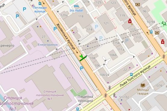 Схема рекламной плоскости по адресу Жилянська вул., 108