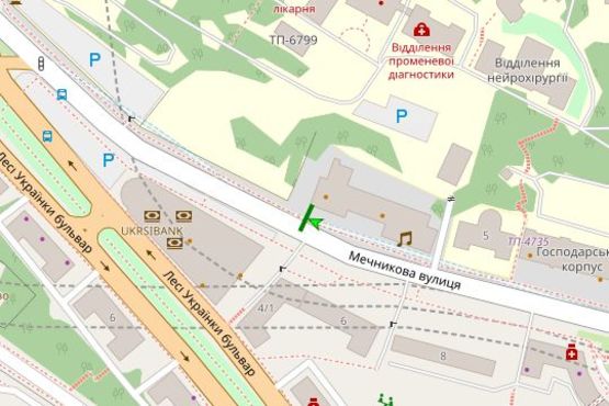 Схема рекламной плоскости по адресу Мечникова вул., 3