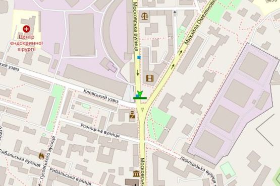 Схема рекламної площини за адресою Московська вул., 26