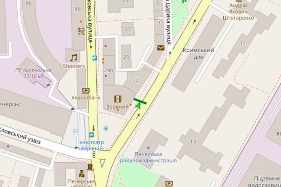 Схема рекламной плоскости по адресу Михайла Омеляновича-Павленка вул., 31/33