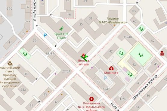 Схема рекламной плоскости по адресу Введенська вул., 29/58 Схема рекламной плоскости по адресу Введенська вул., 29/58