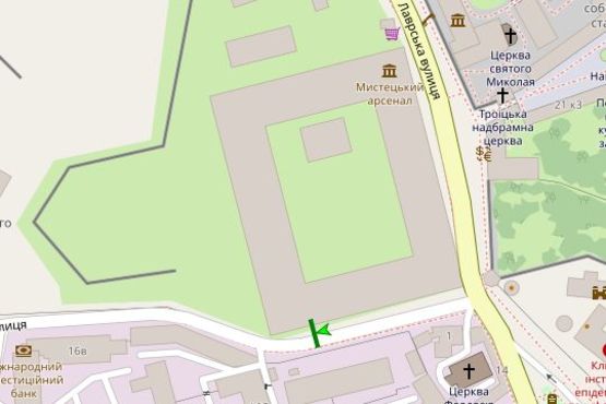 Схема рекламной плоскости по адресу Цитадельна вул., 2 А