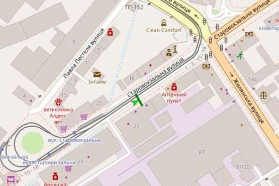 Схема рекламной плоскости по адресу Старовокзальна вул., 21 Схема рекламной плоскости по адресу Старовокзальна вул., 21