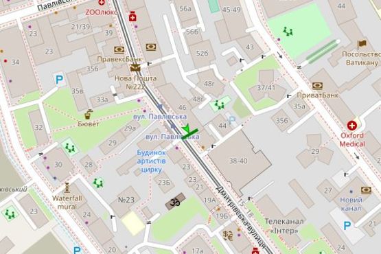 Схема рекламної площини за адресою Дмитрівська вул., 46