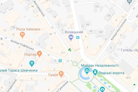 Схема рекламной плоскости по адресу Мала Житомирська вул. - Незалежності майдан Схема рекламной плоскости по адресу Мала Житомирська вул. - Незалежності майдан