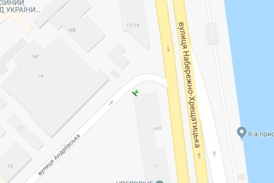 Схема рекламной плоскости по адресу Андріївська вул., ./Набережно-Хрещатицька Схема рекламной плоскости по адресу Андріївська вул., ./Набережно-Хрещатицька