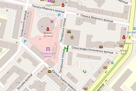 Схема рекламної площини за адресою Олександра Копиленка вул., 3