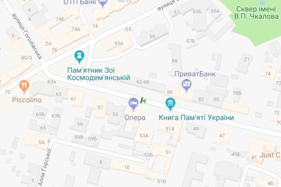 Схема рекламної площини за адресою Богдана Хмельницького вул., 88-92