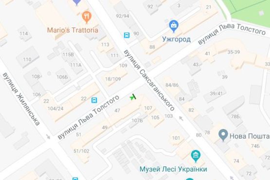 Схема рекламной плоскости по адресу Льва Толстого вул., 47 Схема рекламной плоскости по адресу Льва Толстого вул., 47