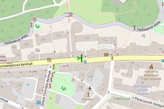 Схема рекламной плоскости по адресу Велика Житомирська вул., 20  №2