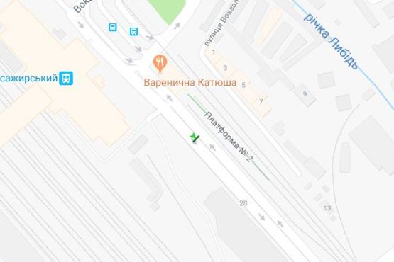 Схема рекламной плоскости по адресу Привокзальна вул., . (в направл. ул.Льва Толстого)