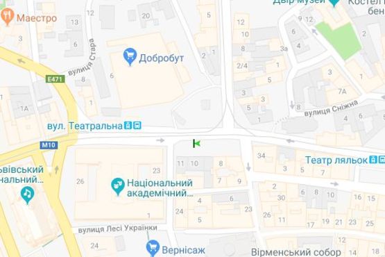 Схема рекламної площини за адресою Князя Ярослава Осмомисла пл., 10 Схема рекламної площини за адресою Князя Ярослава Осмомисла пл., 10