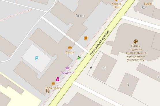 Схема рекламной плоскости по адресу Пушкінська вул., 79 (№2) Схема рекламной плоскости по адресу Пушкінська вул., 79 (№2)