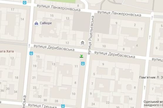 Схема рекламної площини за адресою Рішельєвська вул., 6 - Дерибасівска вул.