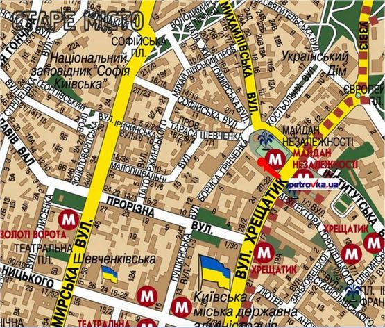 Схема рекламної площини за адресою Независимости пл., возле "Главпочтампт", в сторону Софиевская ул., №3