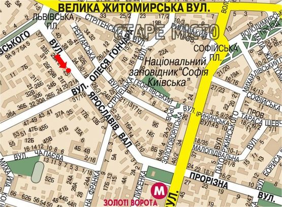 Схема рекламной плоскости по адресу Ярославов Вал ул., 25, в сторону Владимирская ул.