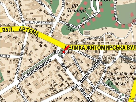 Схема рекламної площини за адресою Львовская пл. (территория парка, между Ярославов Вал ул. и Рейтарская ул.), в сторону Ярославов Вал ул. Схема рекламної площини за адресою Львовская пл. (территория парка, между Ярославов Вал ул. и Рейтарская ул.), в сторону Ярославов Вал ул.