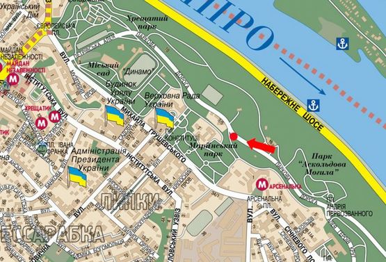 Схема рекламної площини за адресою Парковая дорога ул., 3/5