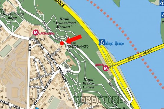 Схема рекламной плоскости по адресу Парковая дорога ул., 50 м от Первозванного пл., в сторону Грушевского ул. Схема рекламной плоскости по адресу Парковая дорога ул., 50 м от Первозванного пл., в сторону Грушевского ул.