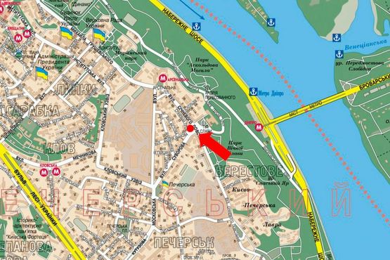 Схема рекламной плоскости по адресу Мазепы ул., 18/29, Славы пл., в сторону Арсенальная пл. Схема рекламной плоскости по адресу Мазепы ул., 18/29, Славы пл., в сторону Арсенальная пл.