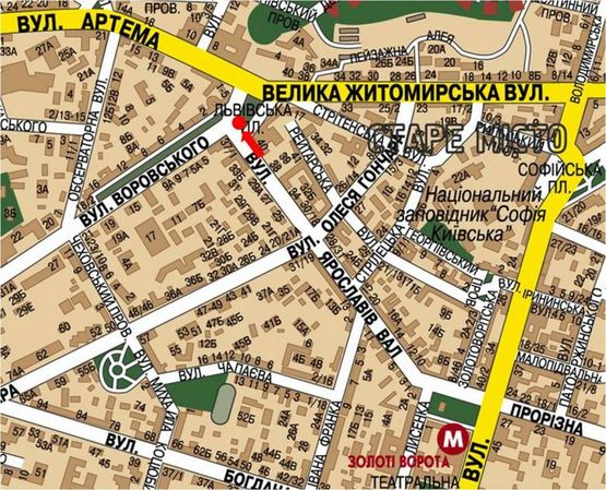 Схема рекламної площини за адресою Львовская пл. (территория парка), в сторону Сечевых Стрельцов ул. (бывш. Артема ул.), №6