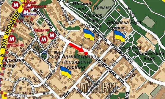 Схема рекламной плоскости по адресу Институтская ул., 16 / Садовая ул., в сторону Шелковичная ул.