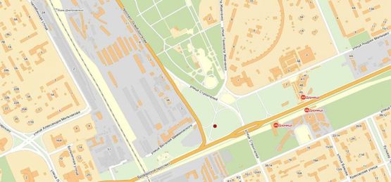 Схема рекламної площини за адресою ул. Строителей/ул. Малышко, 120м до Броварского просп. Схема рекламної площини за адресою ул. Строителей/ул. Малышко, 120м до Броварского просп.