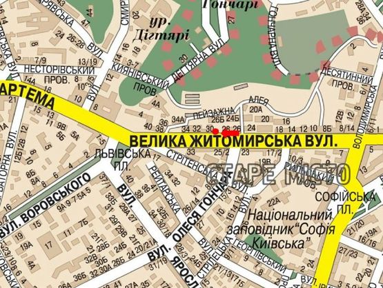 Схема рекламной плоскости по адресу Б. Житомирская ул., 30, в сторону Львовская пл. Схема рекламной плоскости по адресу Б. Житомирская ул., 30, в сторону Львовская пл.