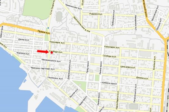 Схема рекламной плоскости по адресу Свободы ул., возле ПТУ Схема рекламной плоскости по адресу Свободы ул., возле ПТУ