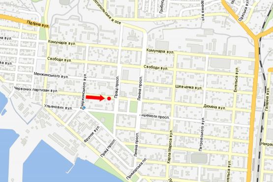 Схема рекламной плоскости по адресу Дюмина ул., возле магазина "Лотос"