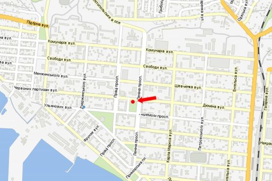 Схема рекламной плоскости по адресу Дюмина ул., возле горсовета Схема рекламной плоскости по адресу Дюмина ул., возле горсовета