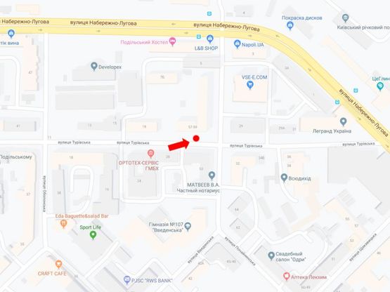 Схема рекламной плоскости по адресу Туровская ул. - ул. Почайнинская, в сторону центра