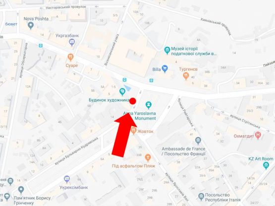 Схема рекламной плоскости по адресу Львовская пл., "Дом Художника", в сторону Сечевых стрельцов ул. (бывш. ул. Артема) Схема рекламной плоскости по адресу Львовская пл., "Дом Художника", в сторону Сечевых стрельцов ул. (бывш. ул. Артема)