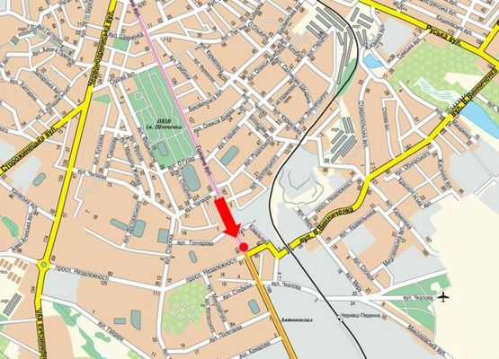 Схема рекламної площини за адресою Главная ул., 126А / Независимости пр., из центра