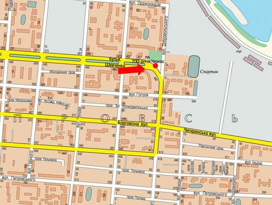 Схема рекламной плоскости по адресу Шевченко бул. / 700-летия Черкасс пл., возле остановки, из центра Схема рекламной плоскости по адресу Шевченко бул. / 700-летия Черкасс пл., возле остановки, из центра