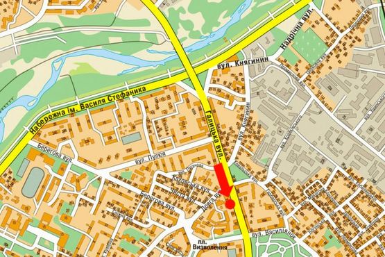 Схема рекламной плоскости по адресу Галицкая ул., 87