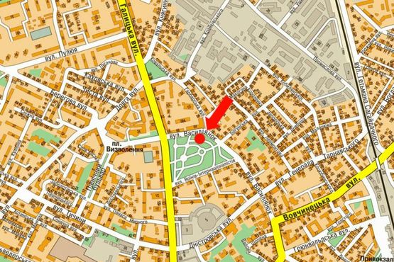 Схема рекламной плоскости по адресу Василианок ул., 64, напротив