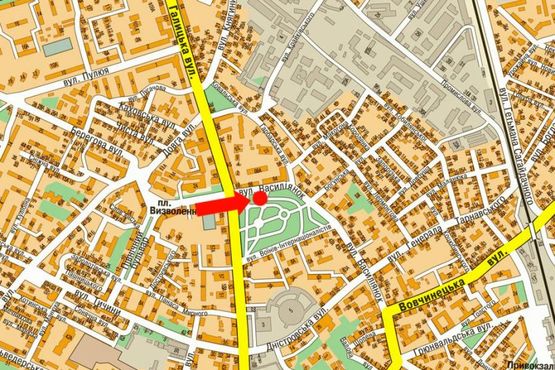 Схема рекламной плоскости по адресу Василианок ул., 66, напротив