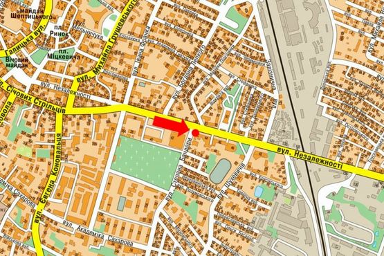 Схема рекламної площини за адресою Бандеры ул. / Независимости ул.