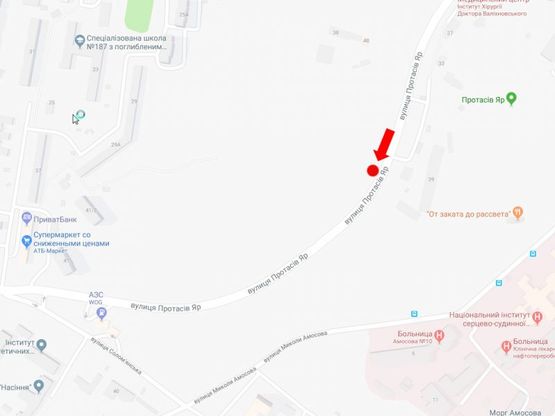 Схема рекламной плоскости по адресу Протасов Яр ул., 39,  в сторону ул. Соломенская Схема рекламной плоскости по адресу Протасов Яр ул., 39,  в сторону ул. Соломенская