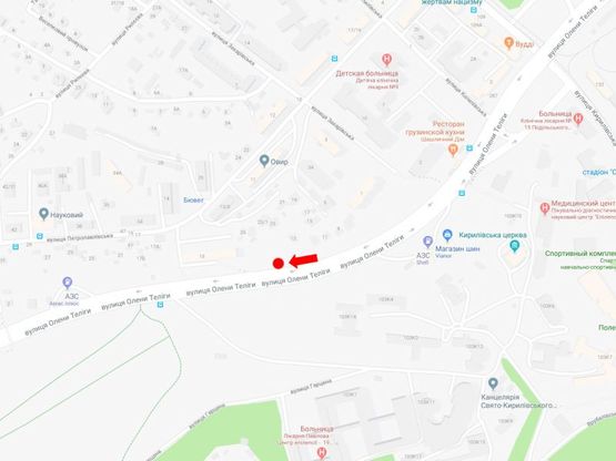 Схема рекламної площини за адресою Телиги ул., 500 м. от моста над ул. Кирилловской (бывш. ул. Фрунзе), в сторону ст. м. "Шулявская" Схема рекламної площини за адресою Телиги ул., 500 м. от моста над ул. Кирилловской (бывш. ул. Фрунзе), в сторону ст. м. "Шулявская"