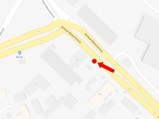 Схема рекламної площини за адресою Межигорская ул., 87 - ул. Электриков, на светофоре, из центра