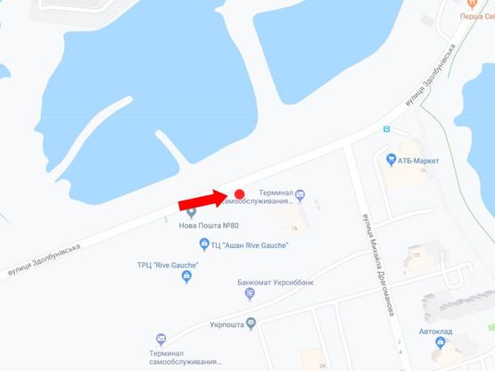 Схема рекламной плоскости по адресу Здолбуновская ул, 15, возле супермаркетов "Ашан", "Фокстрот", в сторону ул. Ревуцкого, Харьковского шоссе Схема рекламной плоскости по адресу Здолбуновская ул, 15, возле супермаркетов "Ашан", "Фокстрот", в сторону ул. Ревуцкого, Харьковского шоссе