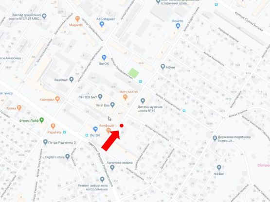 Схема рекламной плоскости по адресу Головко ул, 27 - пр. Лобановского, в сторону ул. Соломенской