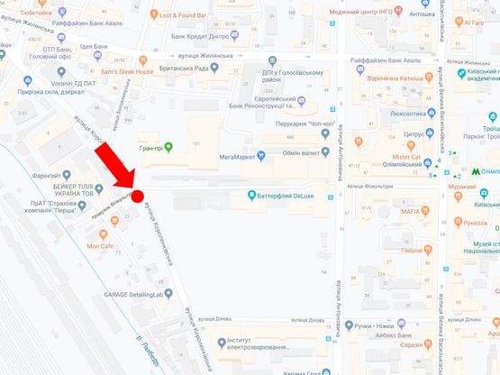 Схема рекламной плоскости по адресу Короленковская ул. -  ул. Физкультуры, на светофоре, напротив "Мегамаркета", в сторону ул. Федорова