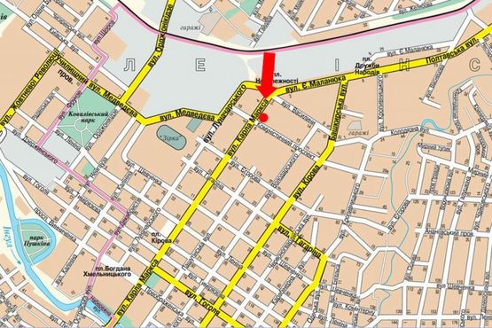 Схема рекламной плоскости по адресу Б. Перспективная ул. (бывш. Маркса ул.), 3/5, возле магазина "Метиз"